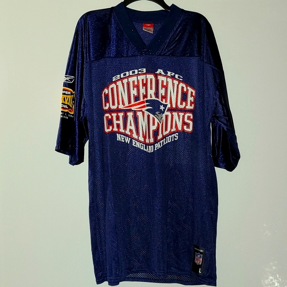 Mens Reebok New England Patriots Jersey Size Large Y2k - Picture 3 of 3